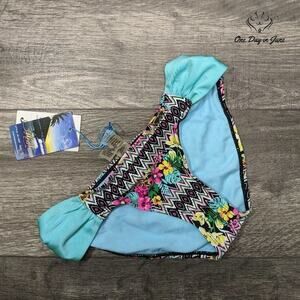 Heat Tribal Ruched Side Bikini Bottom Size S